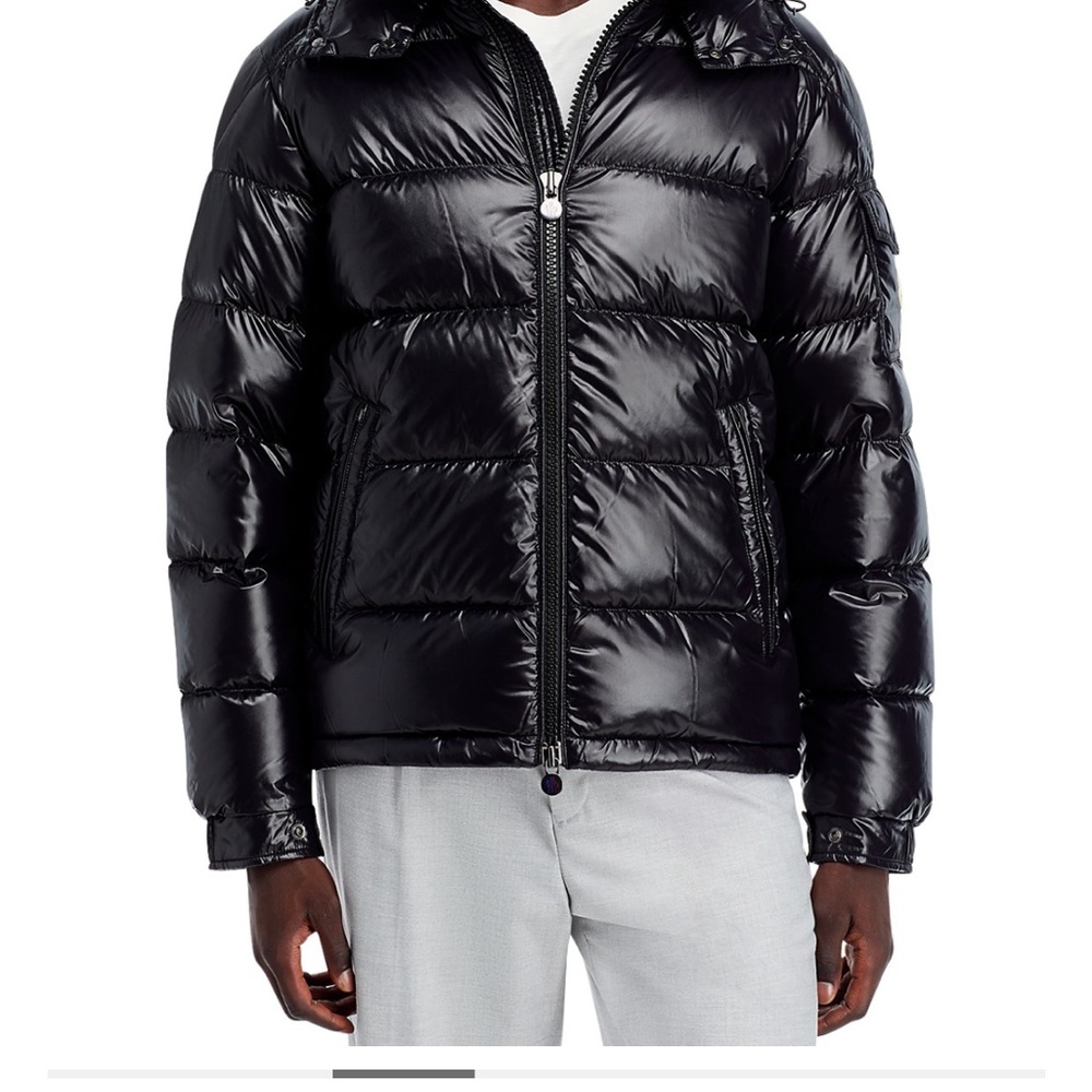 Moncler Maya Black Puffer Jacket—flash sale